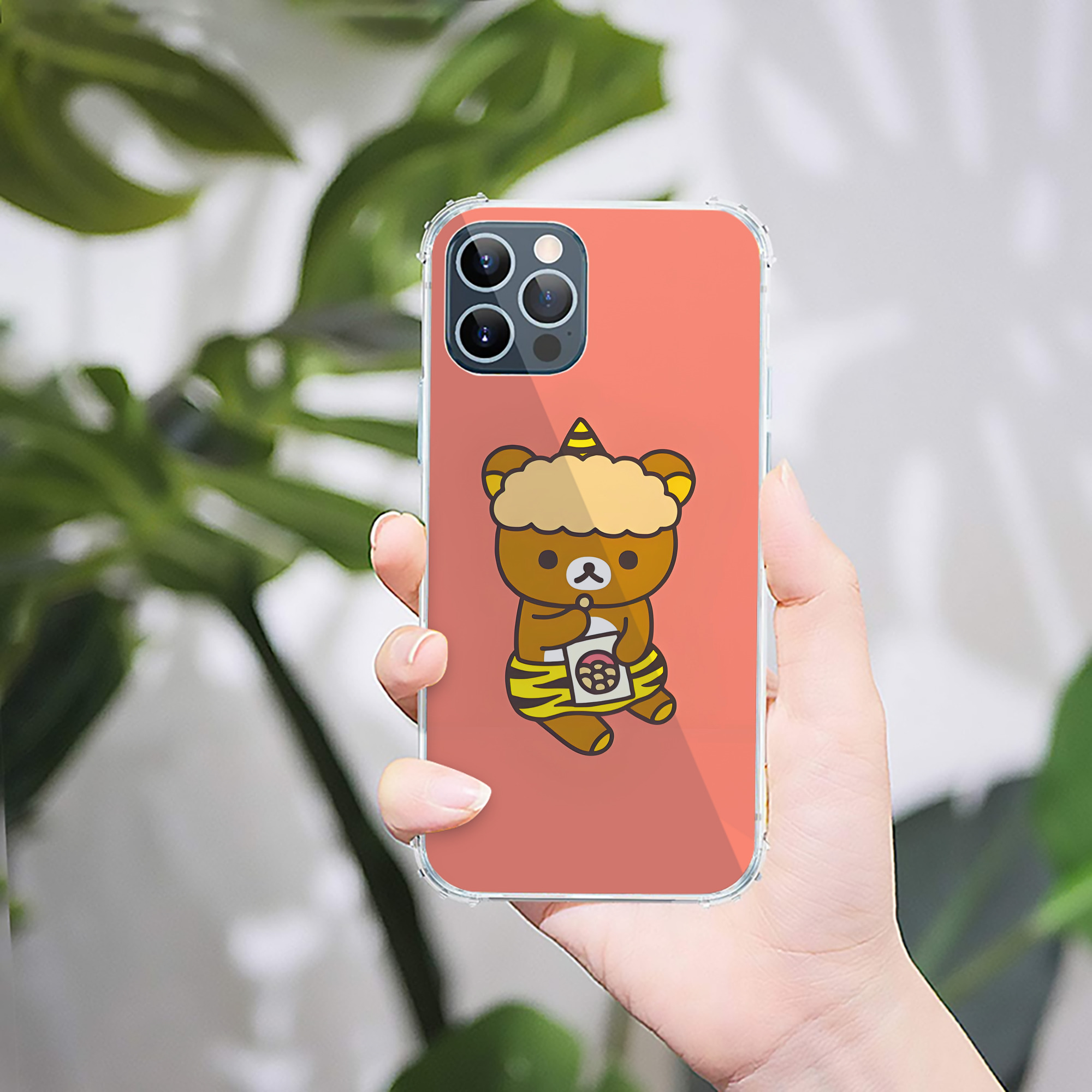 （画像用） リラックマ リラックマ キイロイトリ Rilakkuma Korilakkuma Kiiroitori 【iPhone 12シリーズ対応】透明スマホケース（クリアソフトケース）